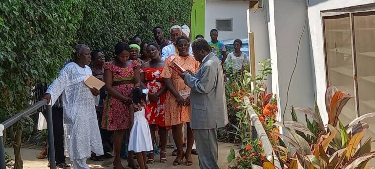 Dedication of marble floor in Bible Baptist Church